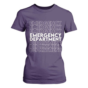Emergency Department T Shirt For Women Retro ER Nurse Gift TS10 Purple Print Your Wear