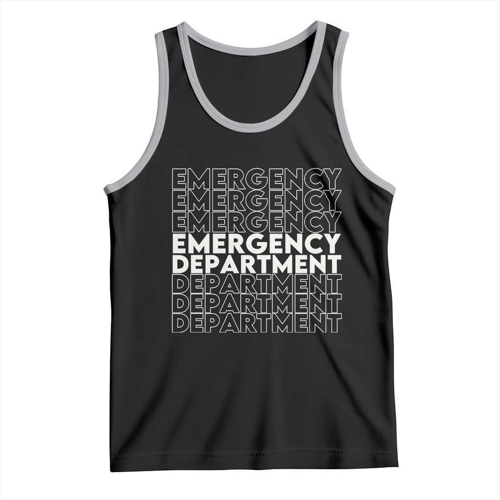 Emergency Department Tank Top Retro ER Nurse Gift TS10 Black Athletic Heather Print Your Wear