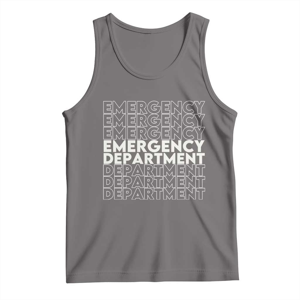 Emergency Department Tank Top Retro ER Nurse Gift TS10 Deep Heather Print Your Wear