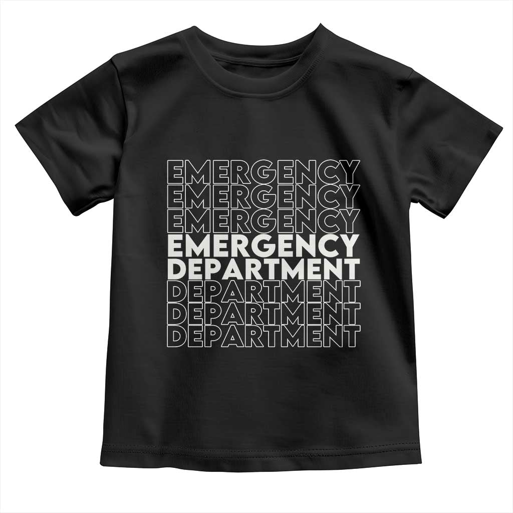 Emergency Department Toddler T Shirt Retro ER Nurse Gift TS10 Black Print Your Wear