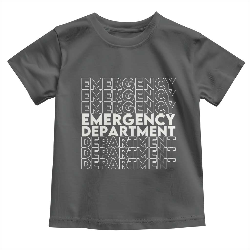 Emergency Department Toddler T Shirt Retro ER Nurse Gift TS10 Dark Heather Print Your Wear