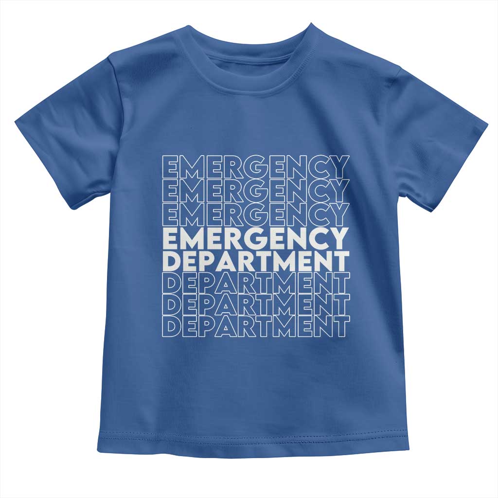 Emergency Department Toddler T Shirt Retro ER Nurse Gift TS10 Royal Blue Print Your Wear