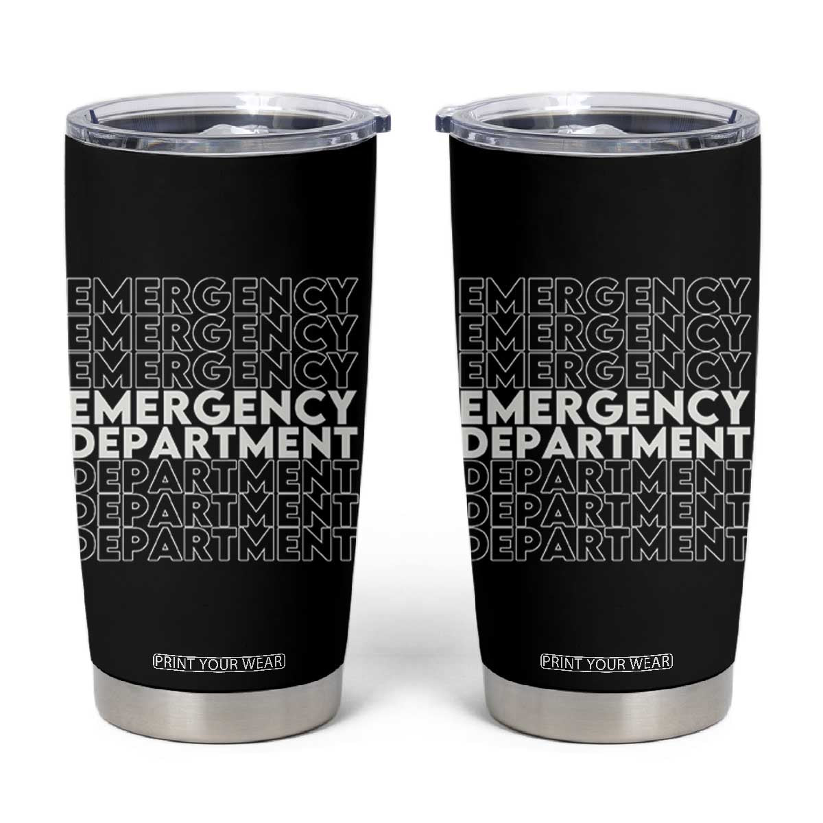 Emergency Department Tumbler Cup Retro ER Nurse Gift TS10 Black Print Your Wear