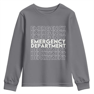 Emergency Department Youth Sweatshirt Retro ER Nurse Gift TS10 Charcoal Print Your Wear