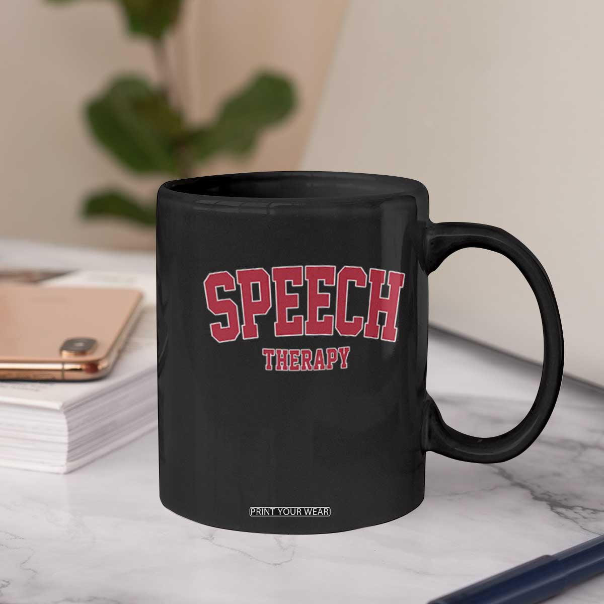 Retro Speech Therapy Coffee Mug Special Education Therapist Teacher Appreciation TS10 Print Your Wear