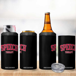 Retro Speech Therapy 4 in 1 Can Cooler Tumbler Special Education Therapist Teacher Appreciation TS10 Print Your Wear