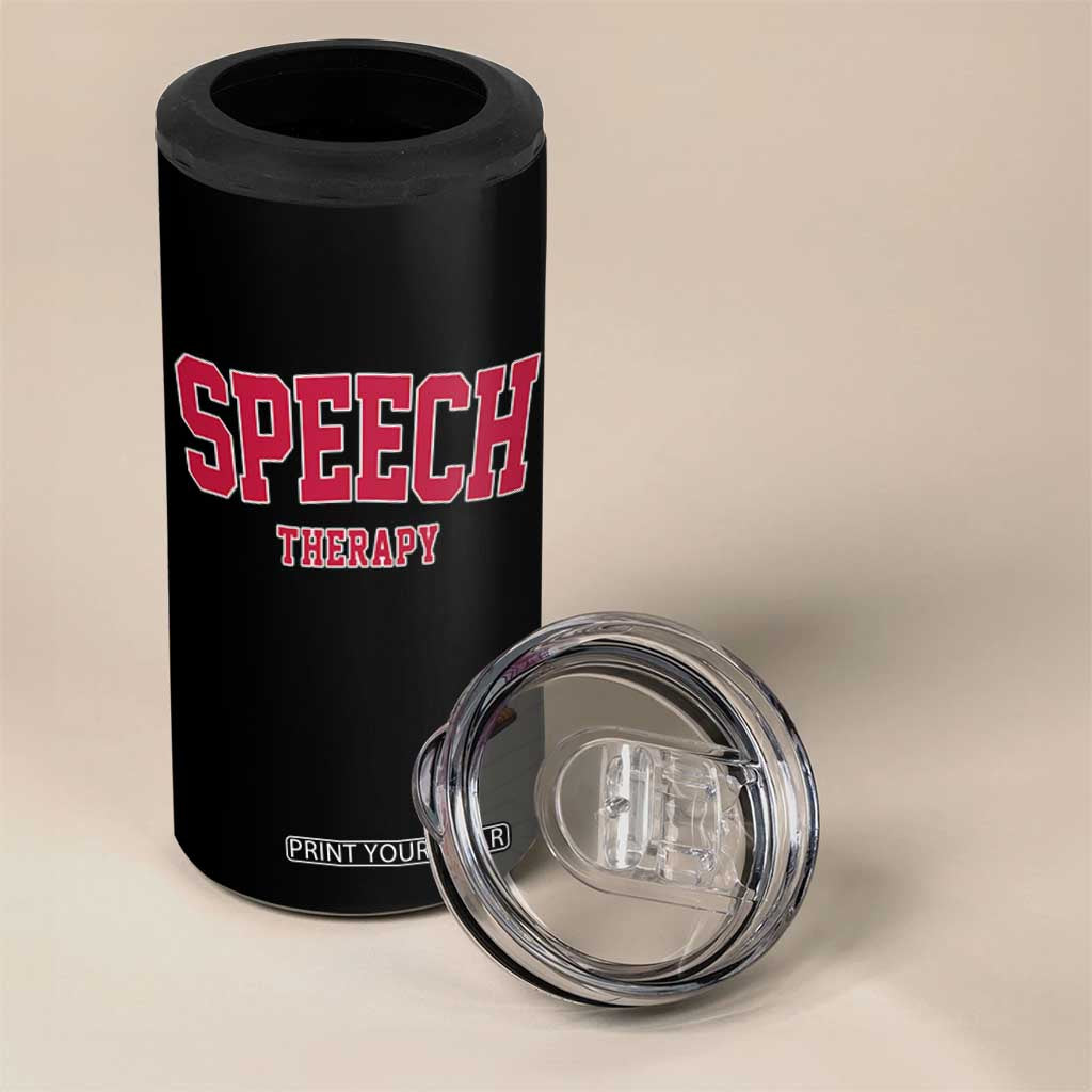 Retro Speech Therapy 4 in 1 Can Cooler Tumbler Special Education Therapist Teacher Appreciation TS10 Print Your Wear