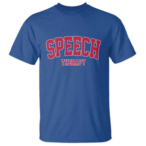 Retro Speech Therapy T Shirt Special Education Therapist Teacher Appreciation TS10 Royal Blue Print Your Wear