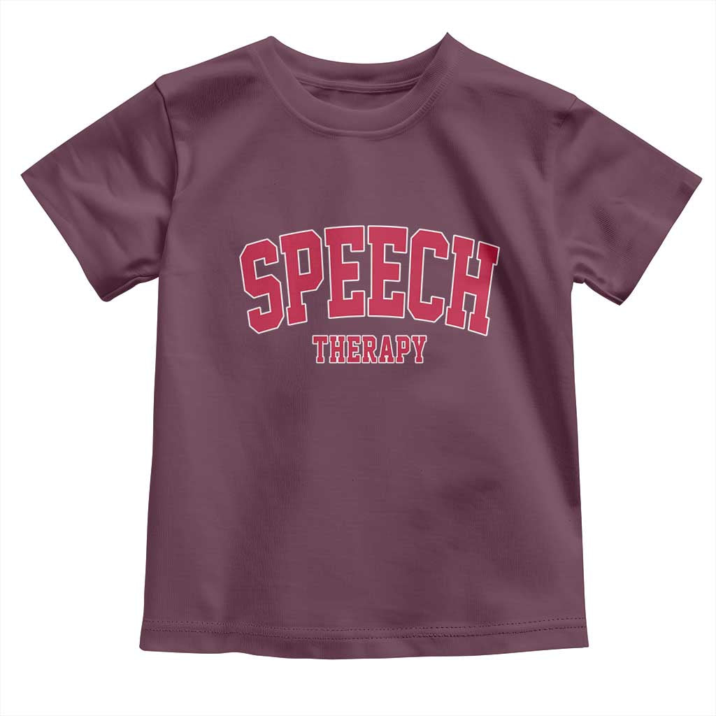 Retro Speech Therapy Toddler T Shirt Special Education Therapist Teacher Appreciation TS10 Maroon Print Your Wear