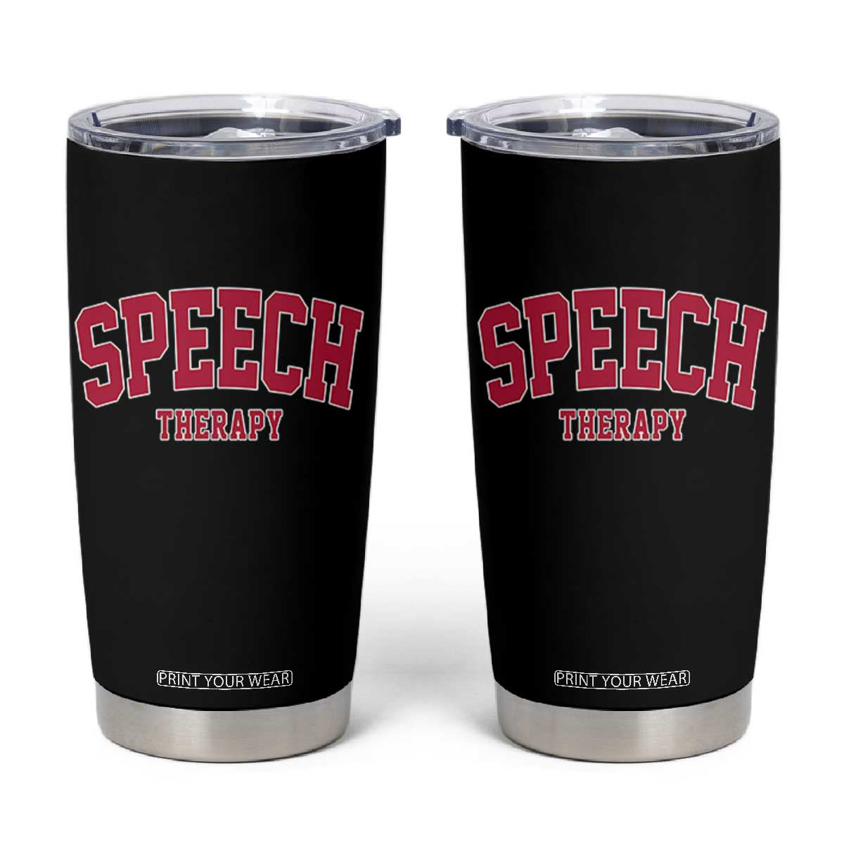 Retro Speech Therapy Tumbler Cup Special Education Therapist Teacher Appreciation TS10 Black Print Your Wear