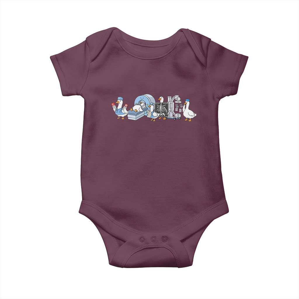 Radiologic Technologist Goose Baby Onesie Funny X-Ray Tech CT MRI Gooses TS10 Maroon Print Your Wear