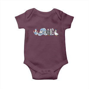 Radiologic Technologist Goose Baby Onesie Funny X-Ray Tech CT MRI Gooses TS10 Maroon Print Your Wear
