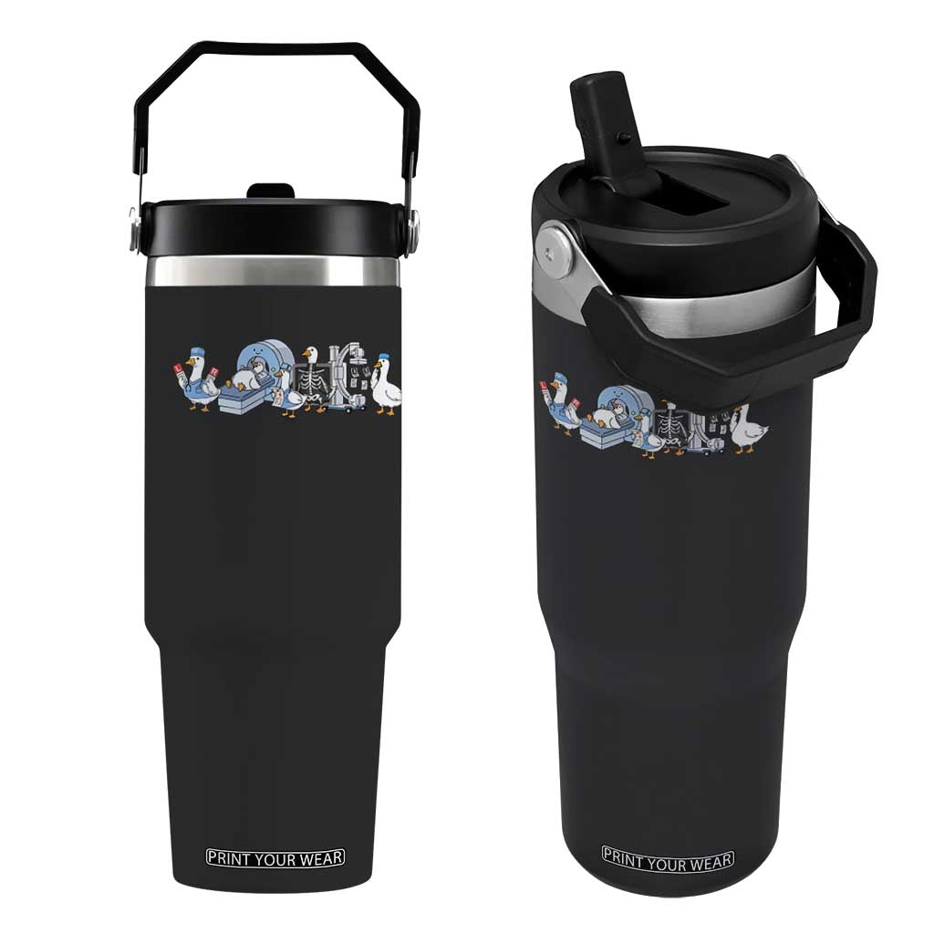 Radiologic Technologist Goose Flip Straw Tumbler Funny X-Ray Tech CT MRI Gooses TS10 One Size: 30 oz Black Print Your Wear