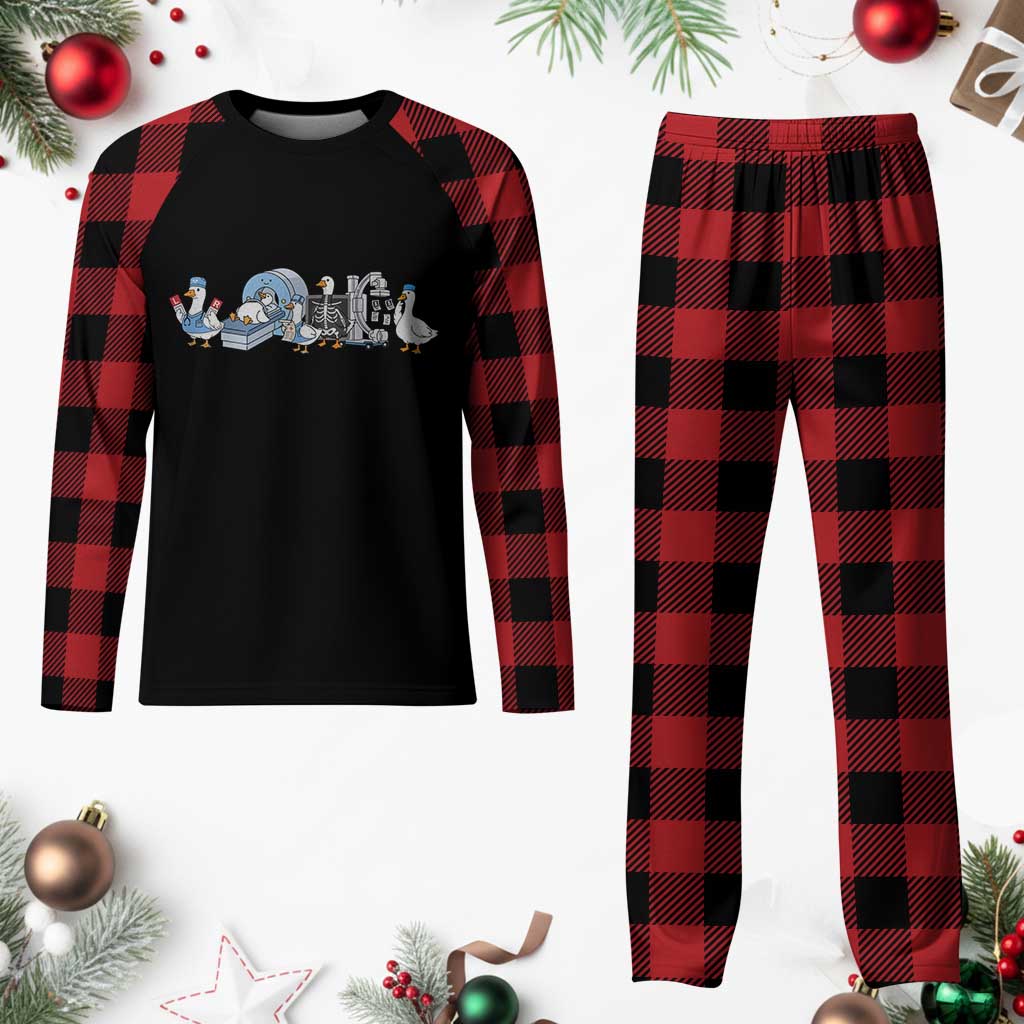 Radiologic Technologist Goose Plaid Pajama Set Funny X-Ray Tech CT MRI Gooses TS10 Buffalo Plaid Print Your Wear