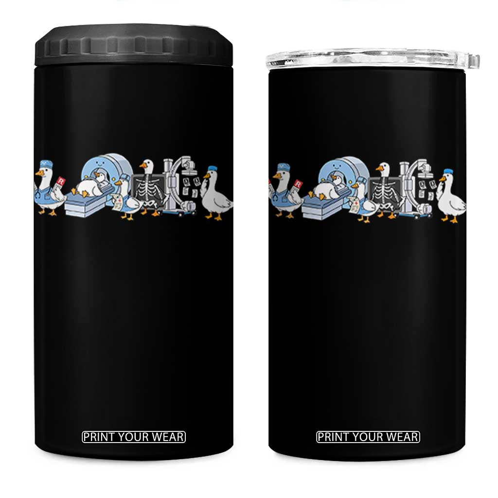 Radiologic Technologist Goose 4 in 1 Can Cooler Tumbler Funny X-Ray Tech CT MRI Gooses TS10 One Size: 16 oz Black Print Your Wear