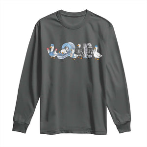 Radiologic Technologist Goose Long Sleeve Shirt Funny X-Ray Tech CT MRI Gooses TS10 Dark Heather Print Your Wear