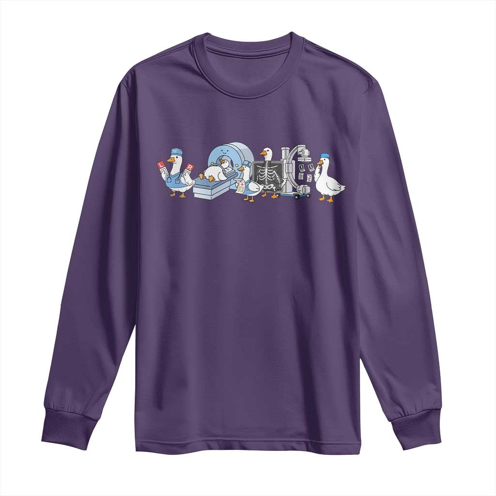 Radiologic Technologist Goose Long Sleeve Shirt Funny X-Ray Tech CT MRI Gooses TS10 Purple Print Your Wear