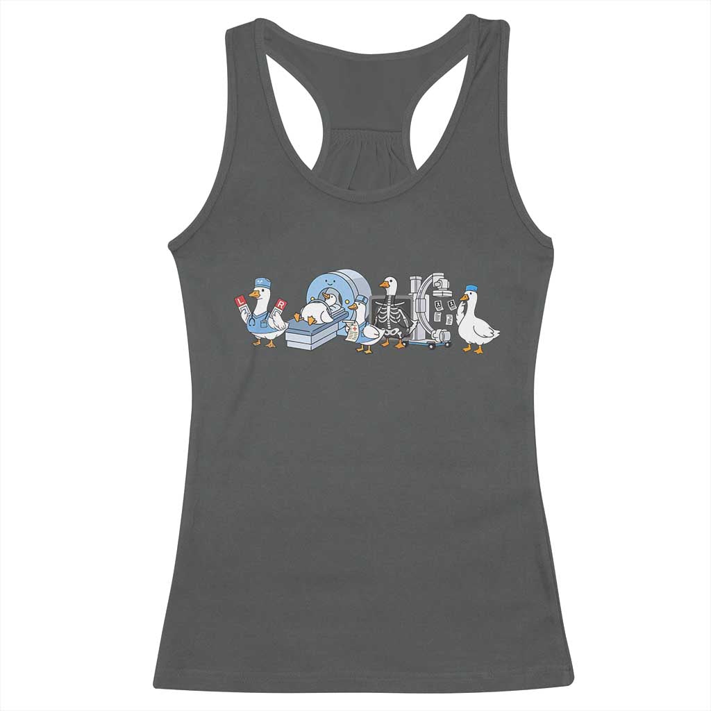 Radiologic Technologist Goose Racerback Tank Top Funny X-Ray Tech CT MRI Gooses TS10 Dark Heather Print Your Wear