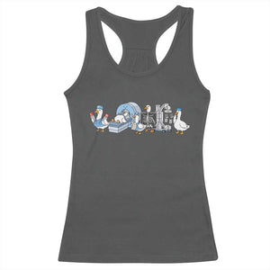 Radiologic Technologist Goose Racerback Tank Top Funny X-Ray Tech CT MRI Gooses TS10 Dark Heather Print Your Wear