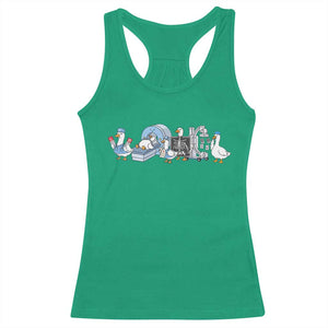Radiologic Technologist Goose Racerback Tank Top Funny X-Ray Tech CT MRI Gooses TS10 Irish Green Print Your Wear