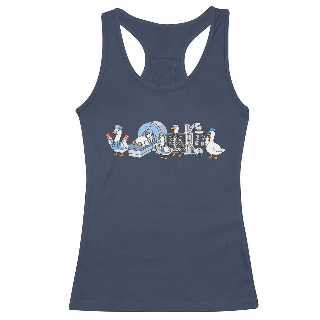 Radiologic Technologist Goose Racerback Tank Top Funny X-Ray Tech CT MRI Gooses TS10 Navy Print Your Wear