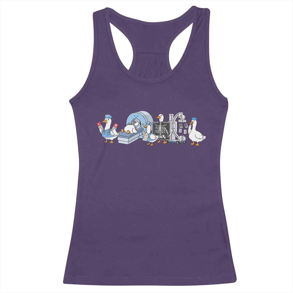 Radiologic Technologist Goose Racerback Tank Top Funny X-Ray Tech CT MRI Gooses TS10 Purple Print Your Wear