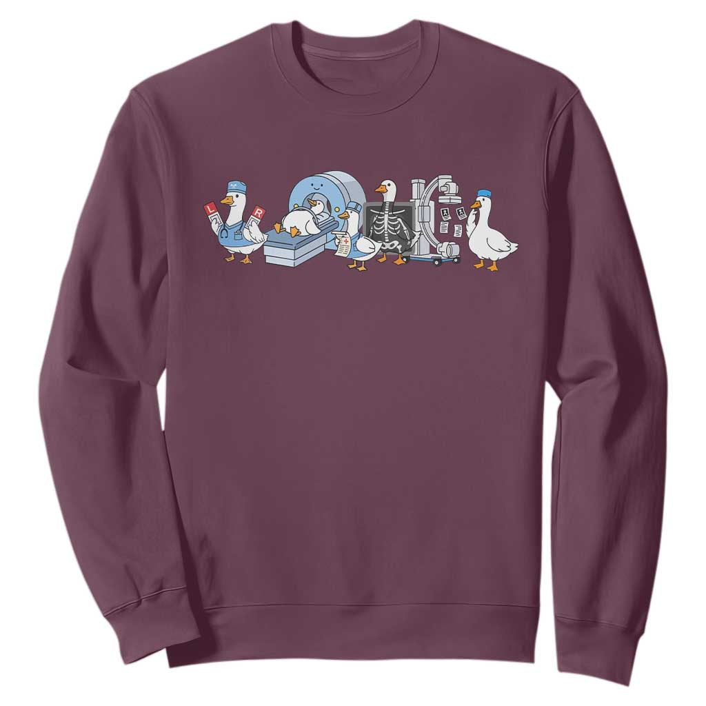 Radiologic Technologist Goose Sweatshirt Funny X-Ray Tech CT MRI Gooses TS10 Maroon Print Your Wear