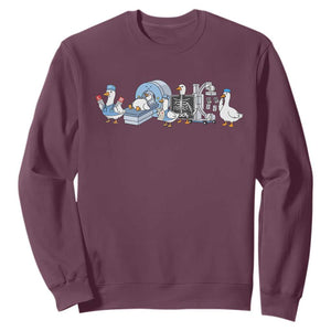 Radiologic Technologist Goose Sweatshirt Funny X-Ray Tech CT MRI Gooses TS10 Maroon Print Your Wear