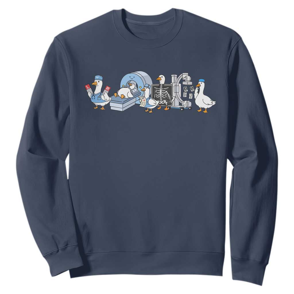 Radiologic Technologist Goose Sweatshirt Funny X-Ray Tech CT MRI Gooses TS10 Navy Print Your Wear