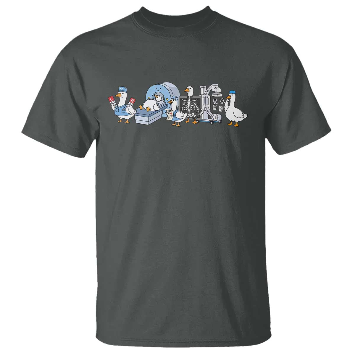 Radiologic Technologist Goose T Shirt Funny X-Ray Tech CT MRI Gooses TS10 Dark Heather Print Your Wear