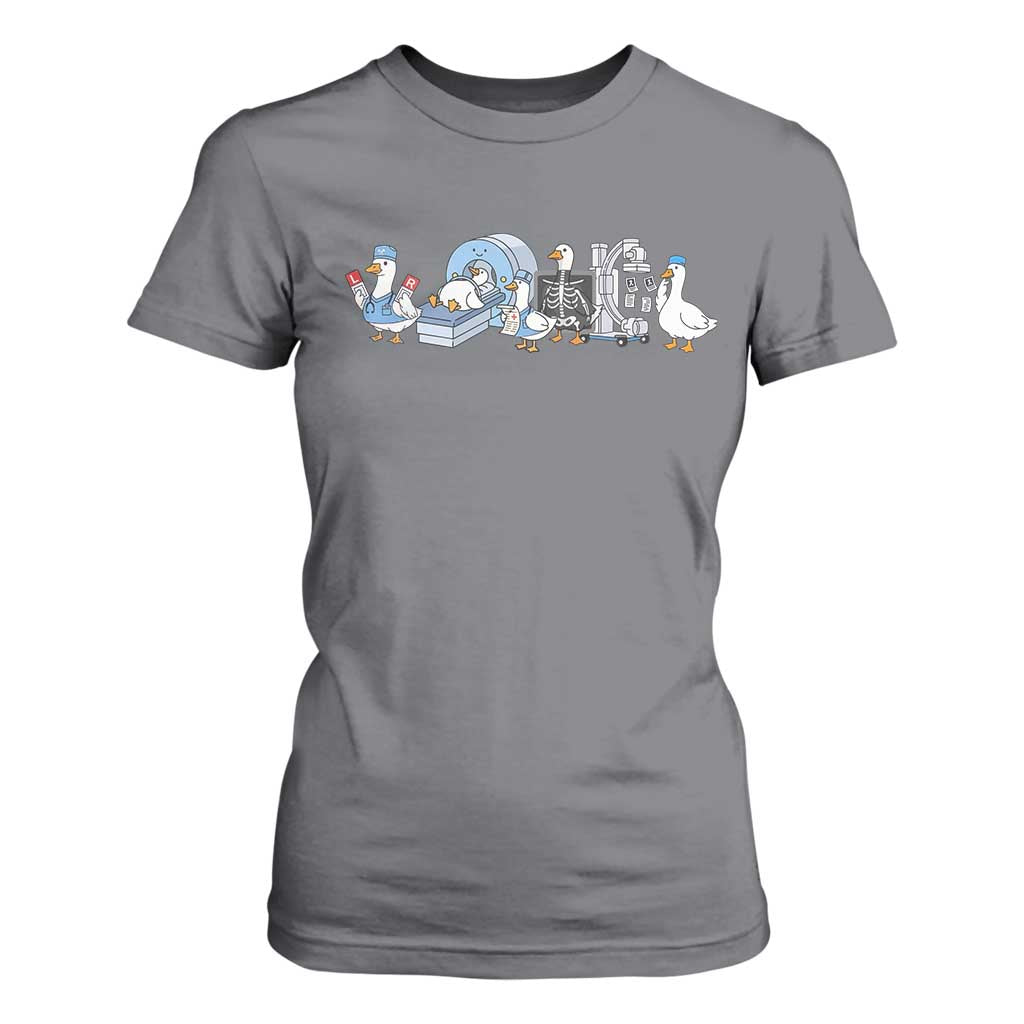 Radiologic Technologist Goose T Shirt For Women Funny X-Ray Tech CT MRI Gooses TS10 Charcoal Print Your Wear