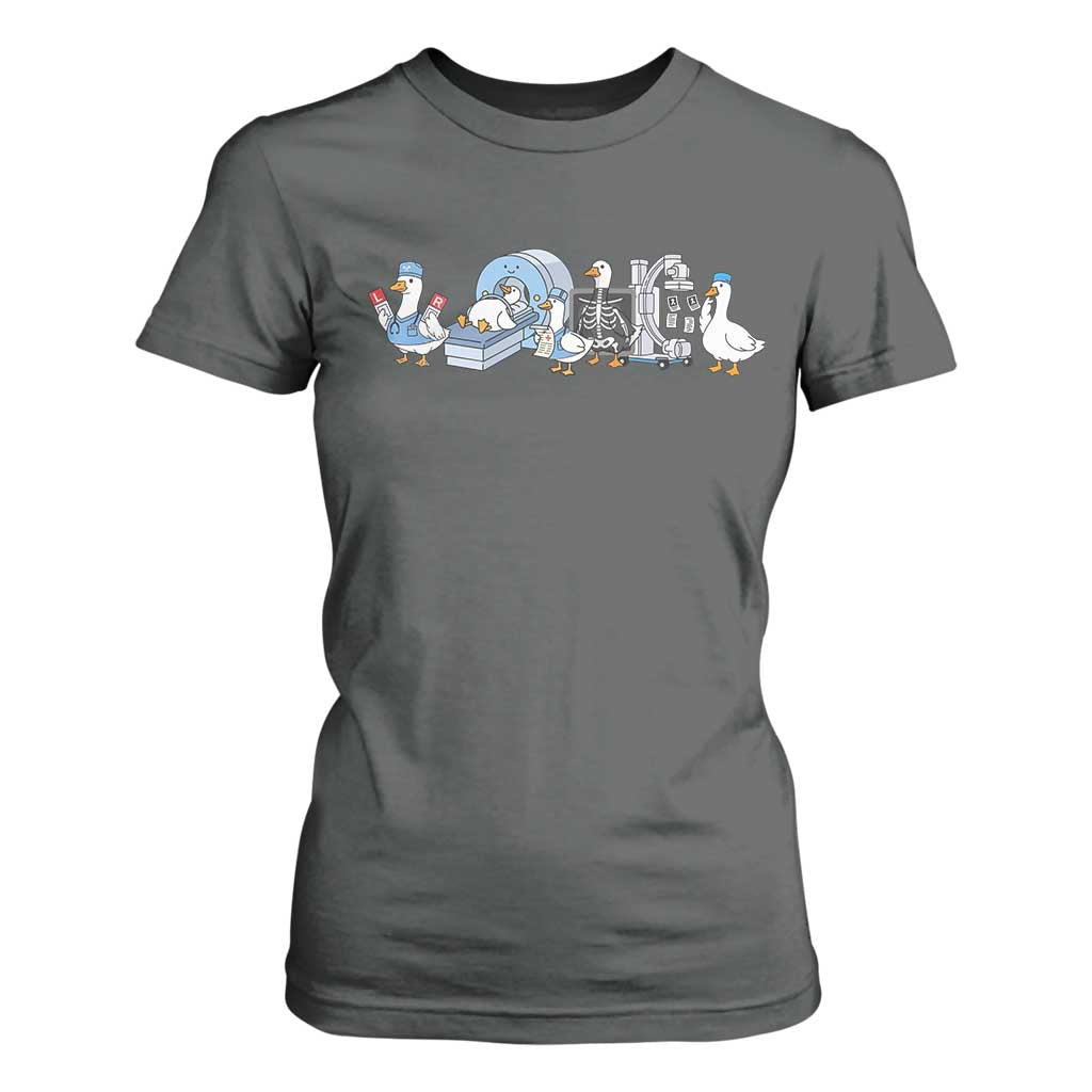 Radiologic Technologist Goose T Shirt For Women Funny X-Ray Tech CT MRI Gooses TS10 Dark Heather Print Your Wear