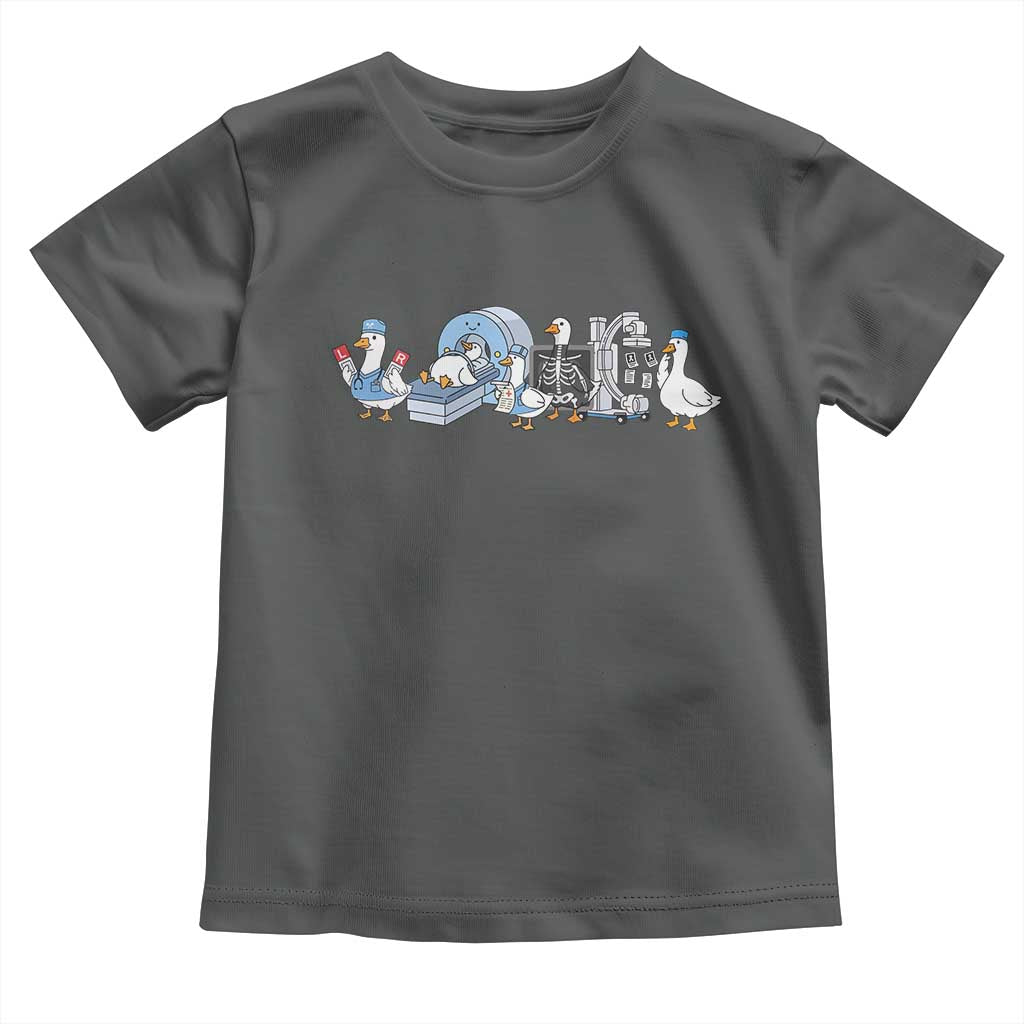 Radiologic Technologist Goose Toddler T Shirt Funny X-Ray Tech CT MRI Gooses TS10 Dark Heather Print Your Wear