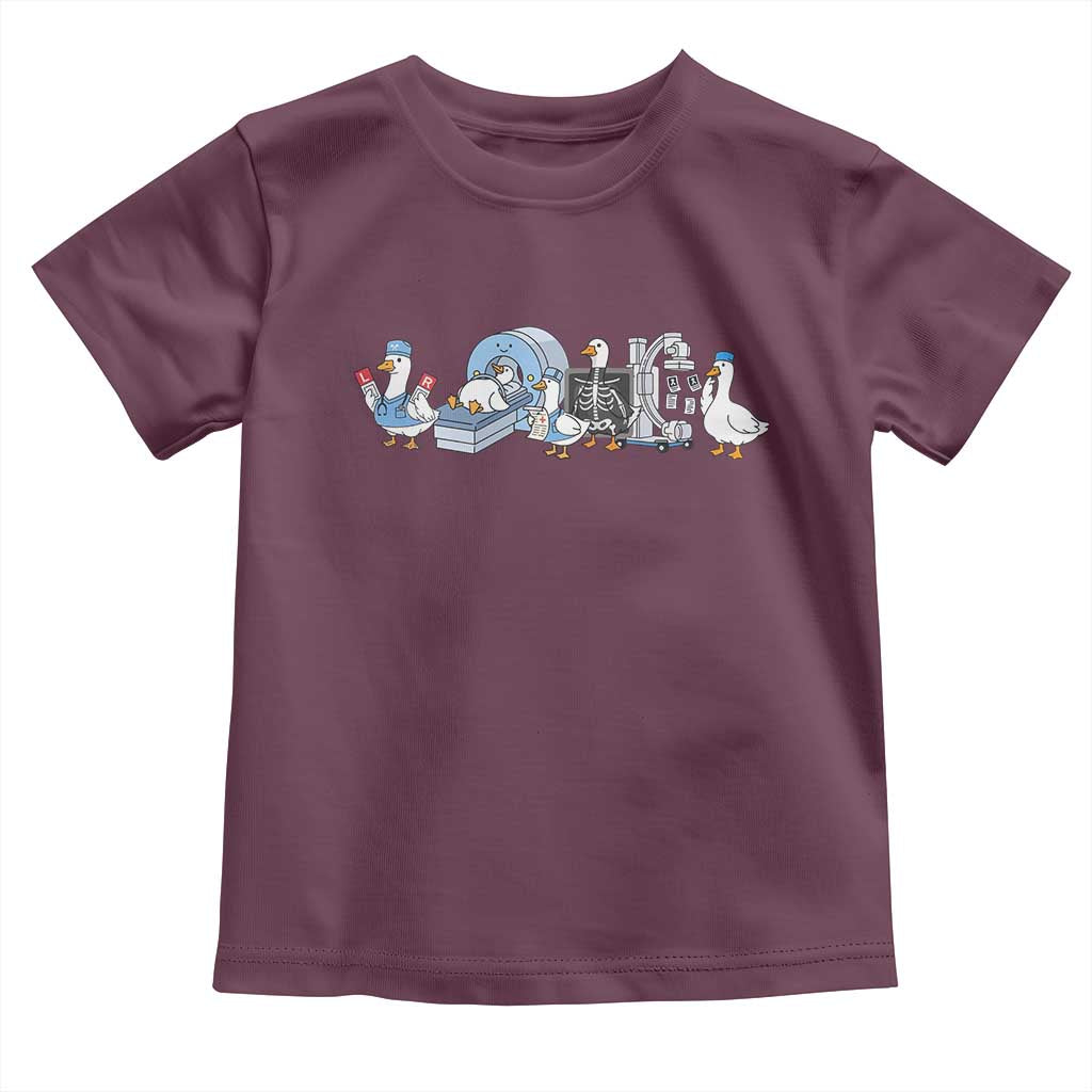 Radiologic Technologist Goose Toddler T Shirt Funny X-Ray Tech CT MRI Gooses TS10 Maroon Print Your Wear