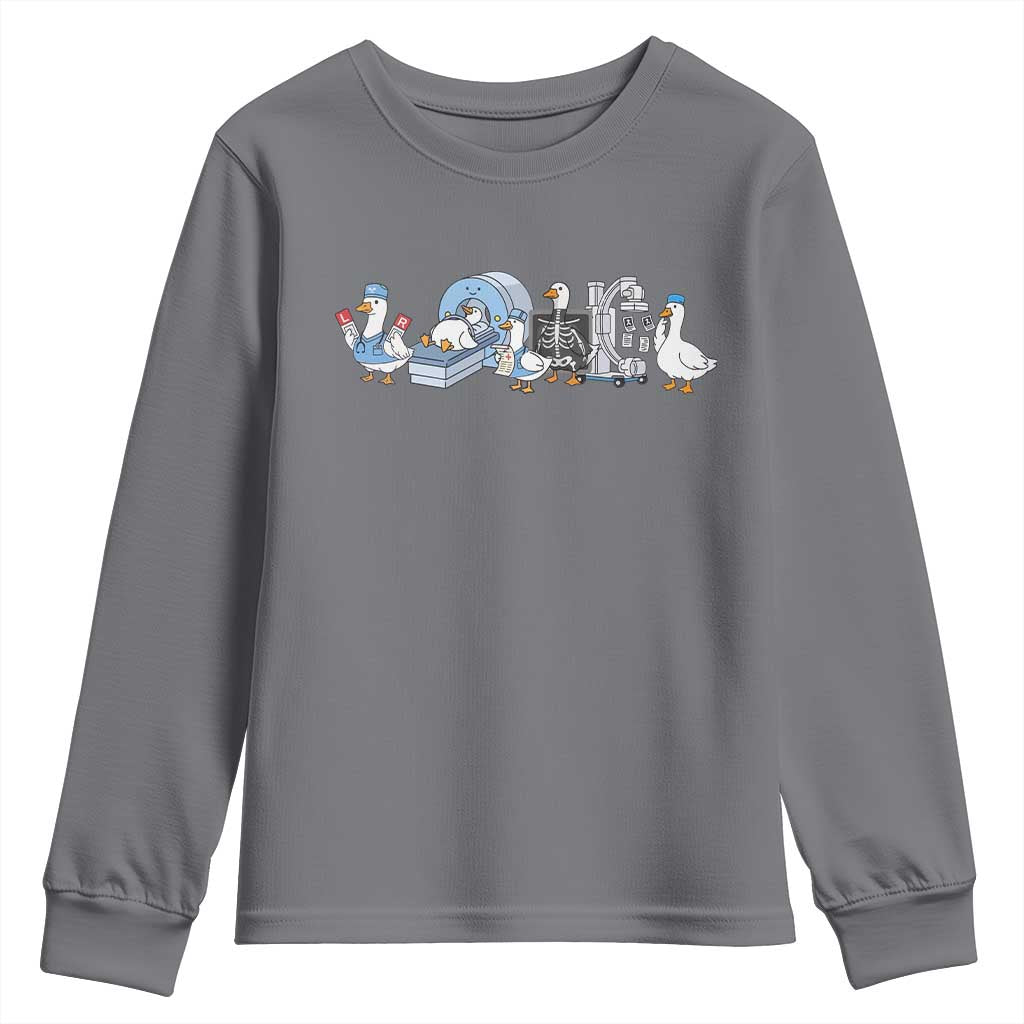 Radiologic Technologist Goose Youth Sweatshirt Funny X-Ray Tech CT MRI Gooses TS10 Charcoal Print Your Wear