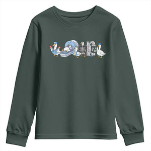 Radiologic Technologist Goose Youth Sweatshirt Funny X-Ray Tech CT MRI Gooses TS10 Dark Forest Green Print Your Wear