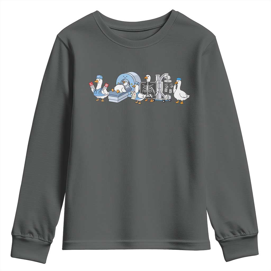 Radiologic Technologist Goose Youth Sweatshirt Funny X-Ray Tech CT MRI Gooses TS10 Dark Heather Print Your Wear