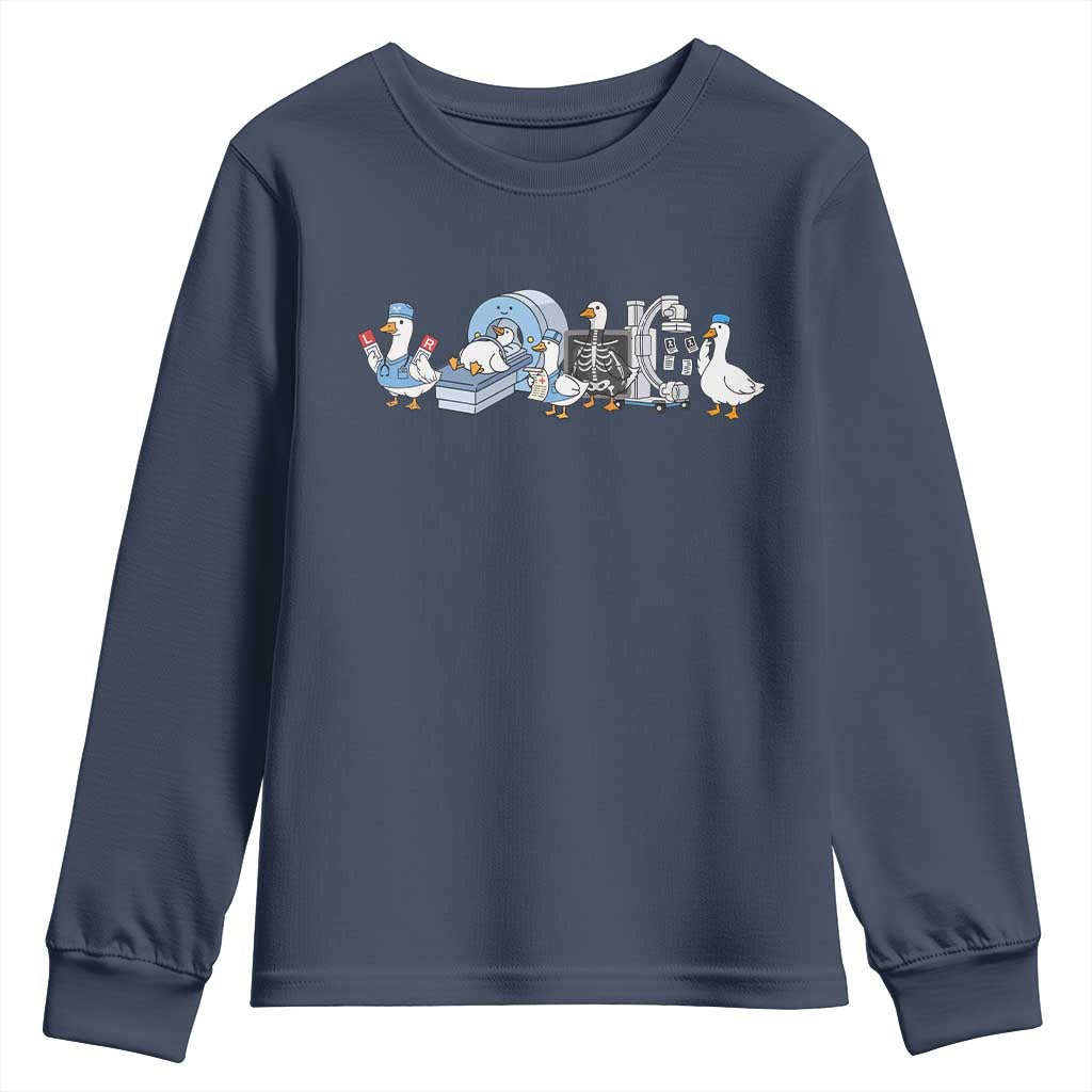 Radiologic Technologist Goose Youth Sweatshirt Funny X-Ray Tech CT MRI Gooses TS10 Navy Print Your Wear
