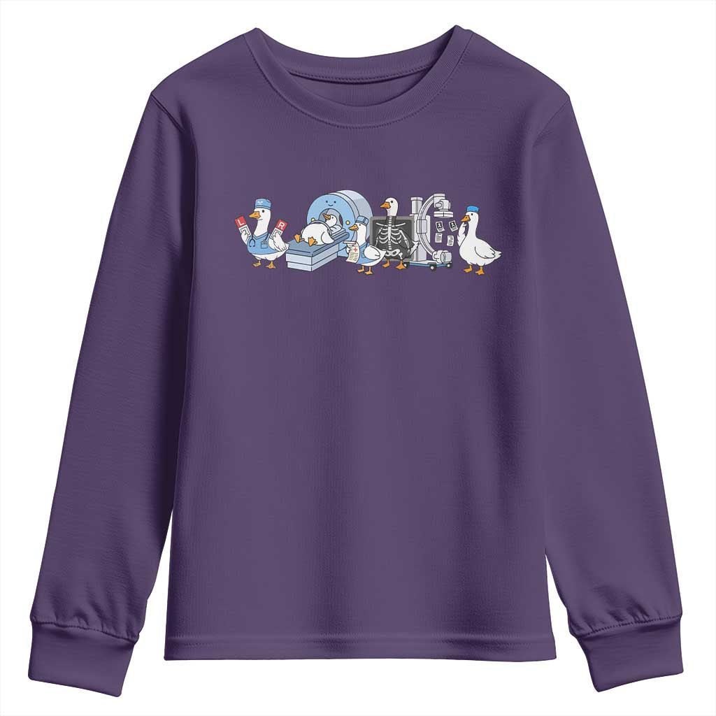 Radiologic Technologist Goose Youth Sweatshirt Funny X-Ray Tech CT MRI Gooses TS10 Purple Print Your Wear