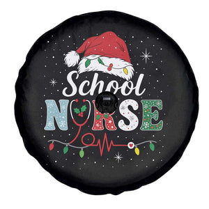 Christmas School Nurse Spare Tire Cover Xmas Lights Red Santa Hat Crew Nurse TS10 Print Your Wear