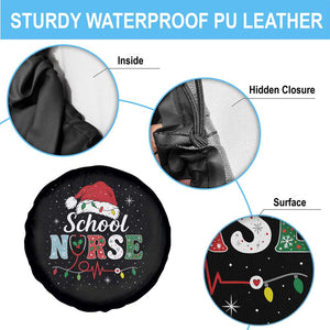 Christmas School Nurse Spare Tire Cover Xmas Lights Red Santa Hat Crew Nurse TS10 Print Your Wear
