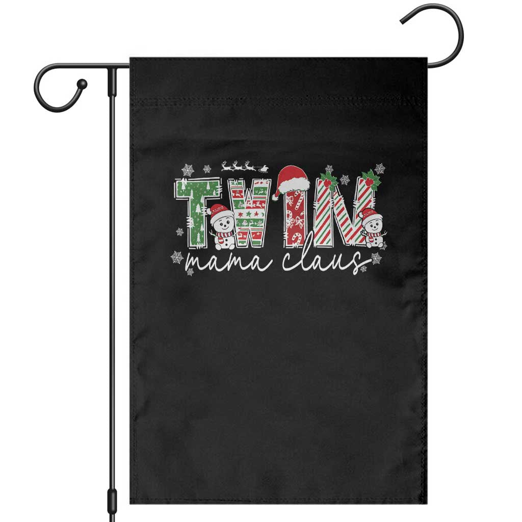 Christmas Twin Mama Claus Garden Flag Pregnancy Announcement TS10 Black Print Your Wear