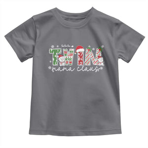 Christmas Twin Mama Claus Toddler T Shirt Pregnancy Announcement TS10 Charcoal Print Your Wear