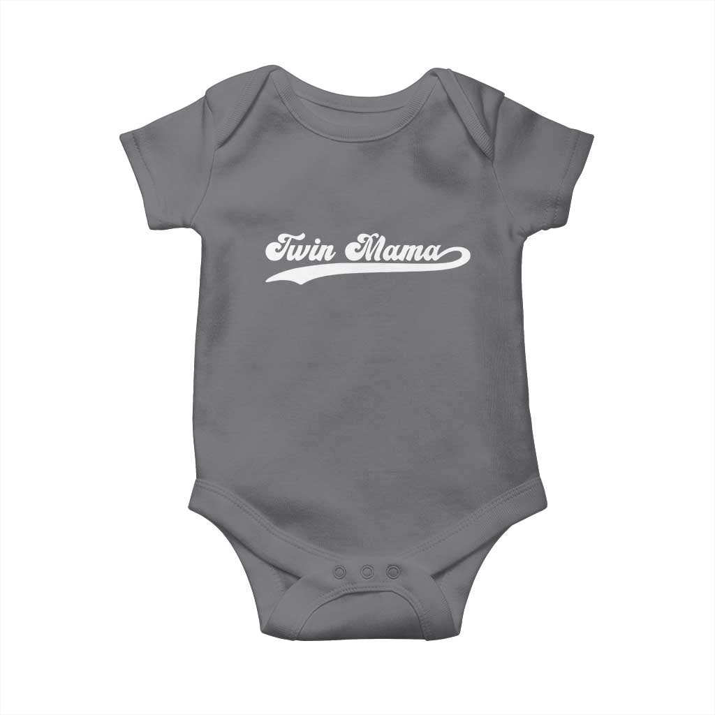 Twin Mama Baby Onesie Pregnancy Announcement New Mom Gift TS10 Charcoal Print Your Wear