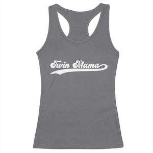 Twin Mama Racerback Tank Top Pregnancy Announcement New Mom Gift TS10 Charcoal Print Your Wear