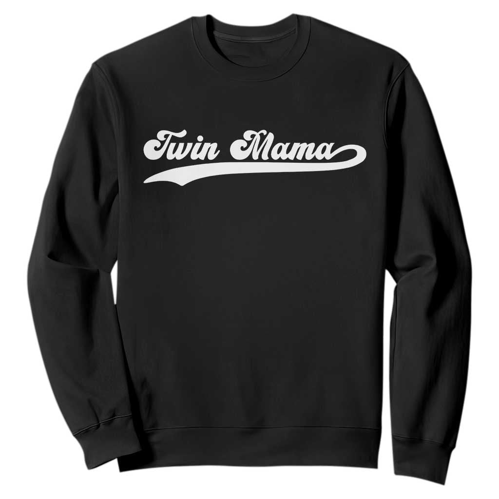 Twin Mama Sweatshirt Pregnancy Announcement New Mom Gift TS10 Black Print Your Wear