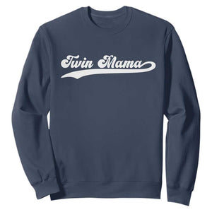 Twin Mama Sweatshirt Pregnancy Announcement New Mom Gift TS10 Navy Print Your Wear