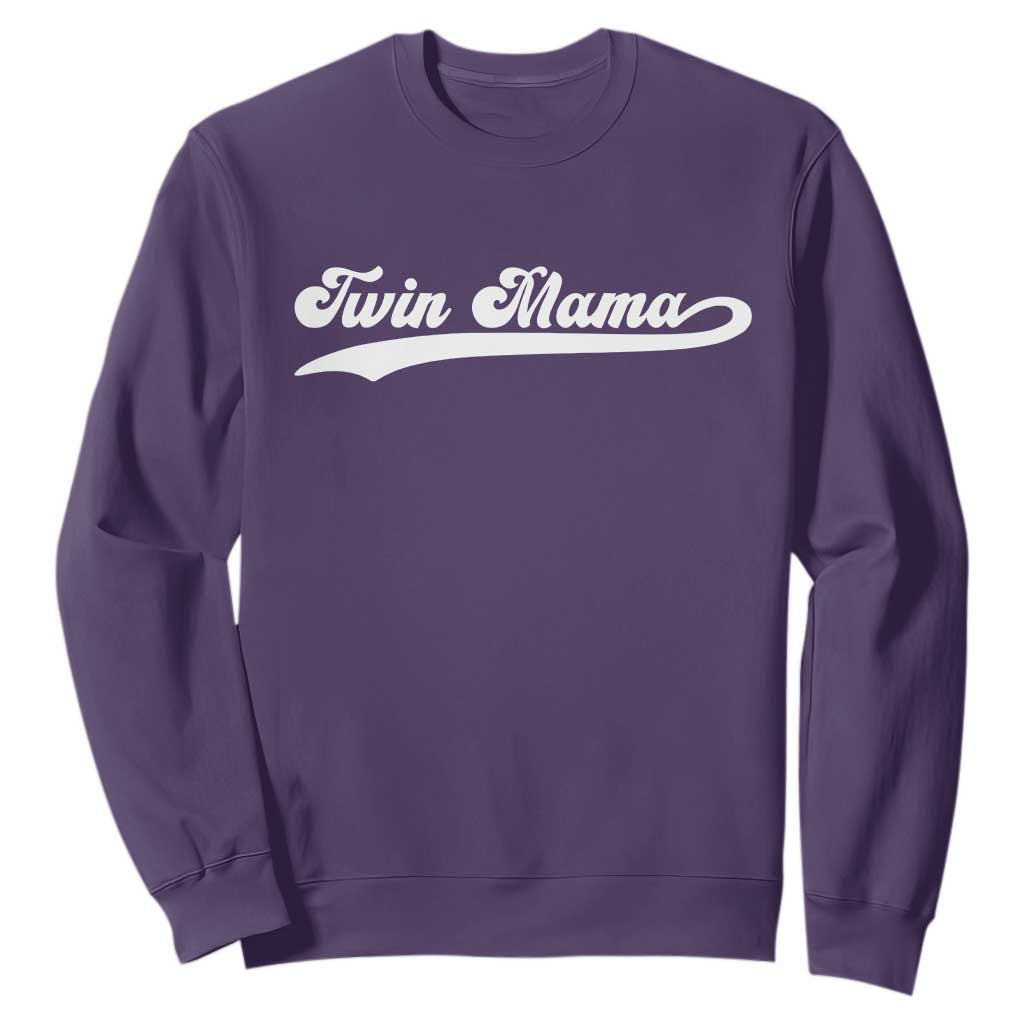 Twin Mama Sweatshirt Pregnancy Announcement New Mom Gift TS10 Purple Print Your Wear