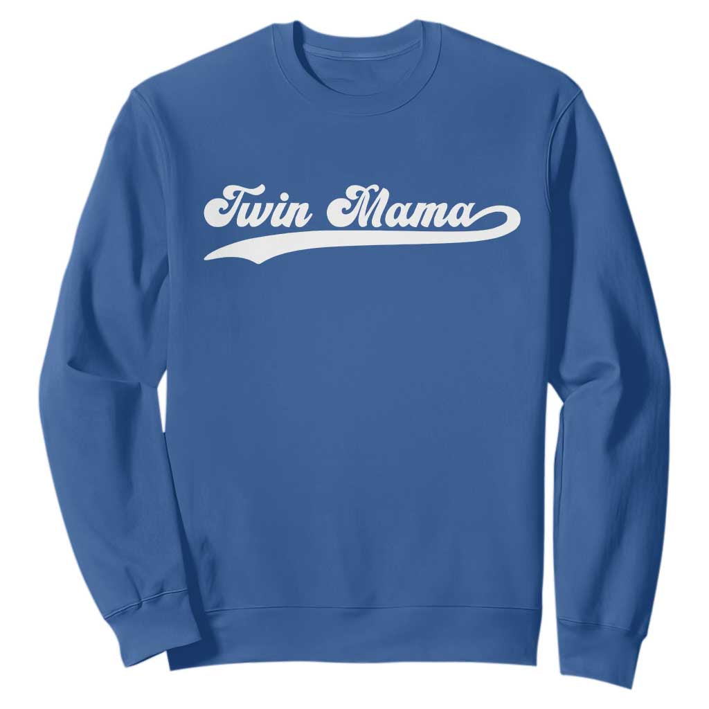 Twin Mama Sweatshirt Pregnancy Announcement New Mom Gift TS10 Royal Blue Print Your Wear