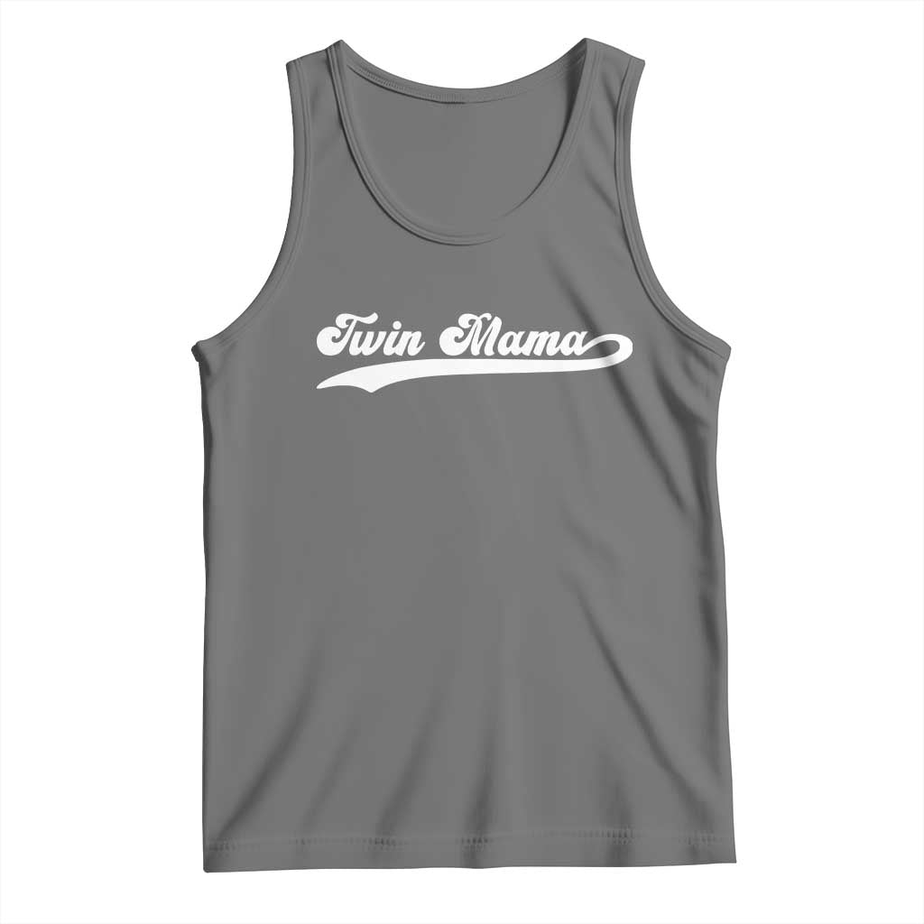 Twin Mama Tank Top Pregnancy Announcement New Mom Gift TS10 Black Heather Print Your Wear